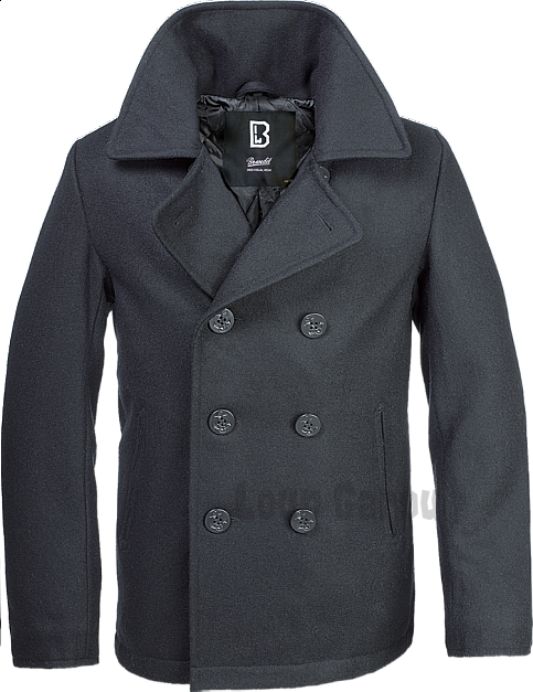 * Kabát PEA COAT BRANDIT černý