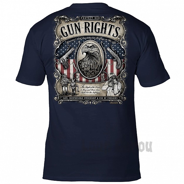 Triko 762 GUN RIGHTS modré