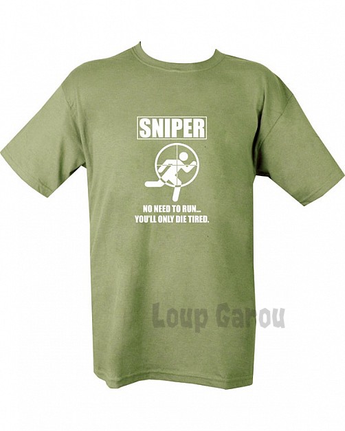 * Triko SNIPER Die Tired oliva