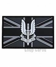 Nášivka SAS-Vlajka Spojeného Království suchý zip černá