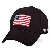 * Čepice USA Flag v barvě černá